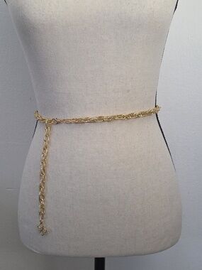 Gold Chain Belt with Cross Decor